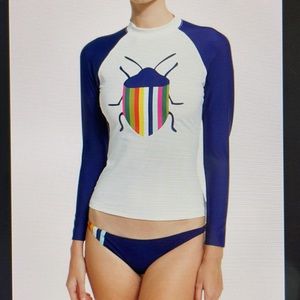 Tory Burch Feliz Stripe surf shirt NWT